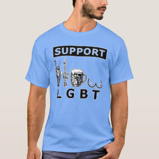 Camiseta Liberdade LGBT Armas CervejaÉ garota