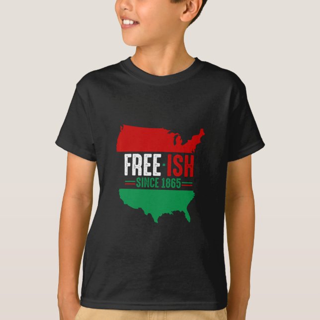 Camiseta Liberdade Livre Dos Eua Mapa Junta Do Afican Negro (Frente)