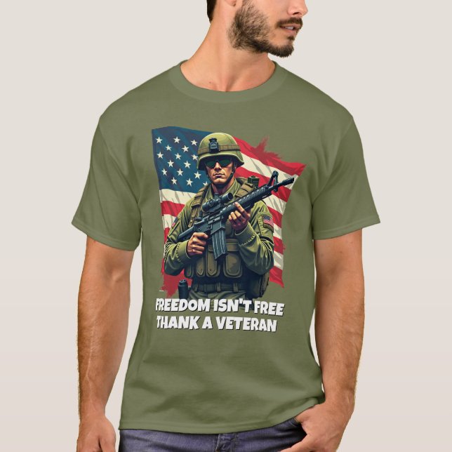 Camiseta Liberdade não é Camisa-T do Exército Veterano Livr (Frente)