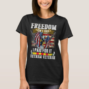 Camiseta Liberdade não é grátis Eu paguei por isso Veterano