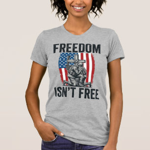 Camiseta Liberdade Não É Grátis Memorial Patriótico de Sold