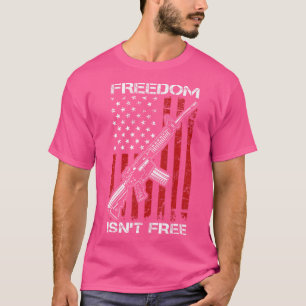 Camiseta Liberdade Não É Gratuita - Ar15 U.A Flag Pro Guns