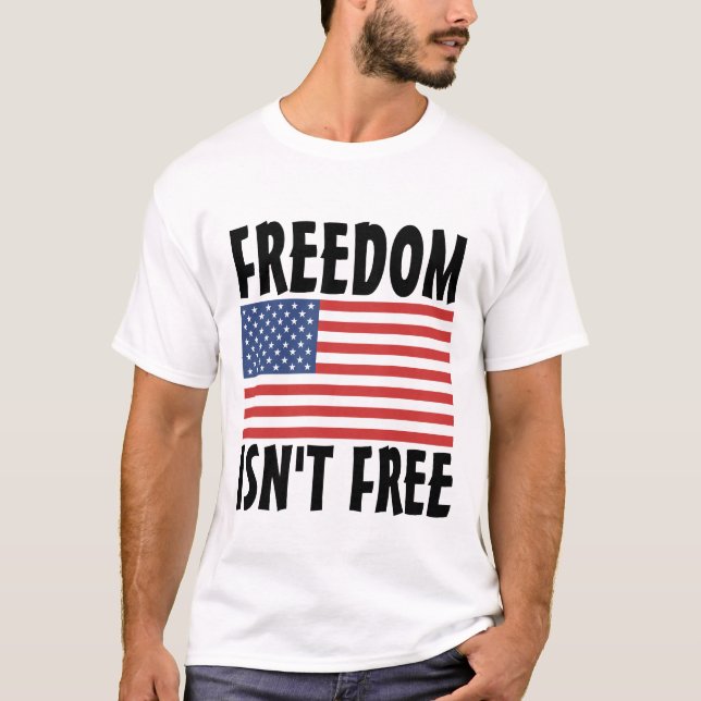 CAMISETA LIBERDADE NÃO É PATRIOT-SHIRTS GRATUITOS (Frente)