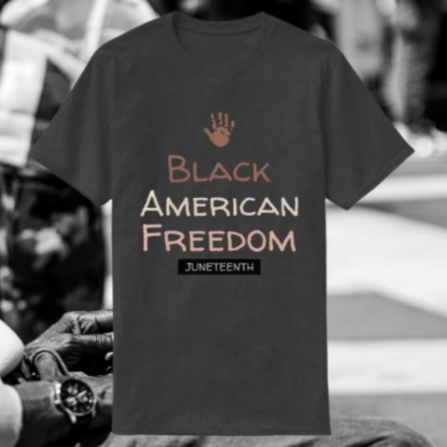Camiseta Liberdade Negra Americana Juneteenth (Criador carregado)