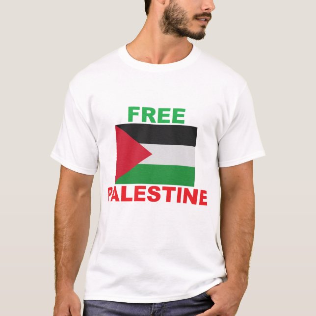 Camiseta Liberdade oficial Palestina Liberdade Gaza Bandeir (Frente)
