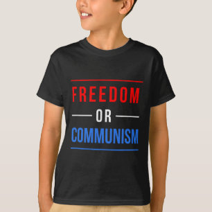 Camiseta Liberdade Ou Comunismo Divertido Eleição 2024 Trum