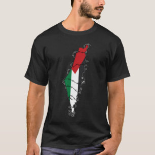 Camiseta Liberdade Palestina Barbed Wire Mapa da Liberdade