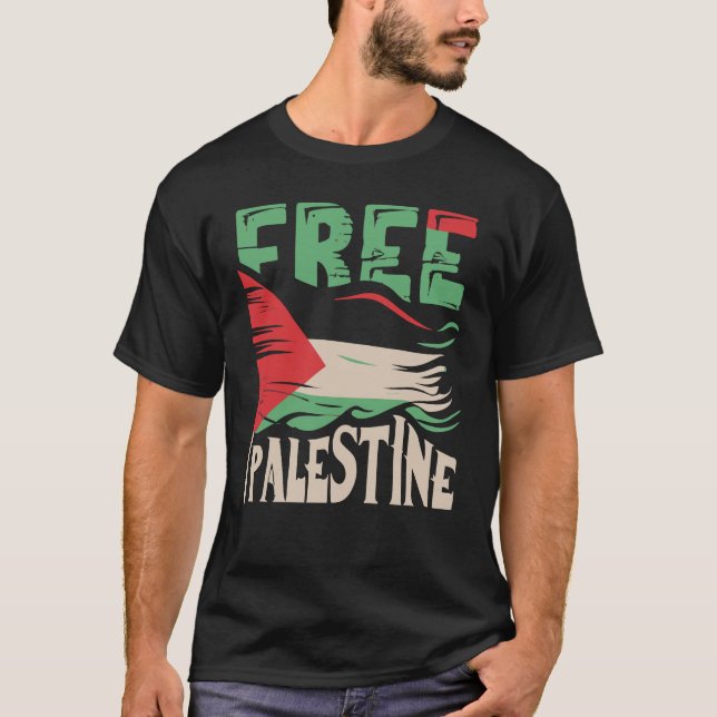 Camiseta Liberdade Palestina Paz Palestina Gaza Jerusalém (Frente)