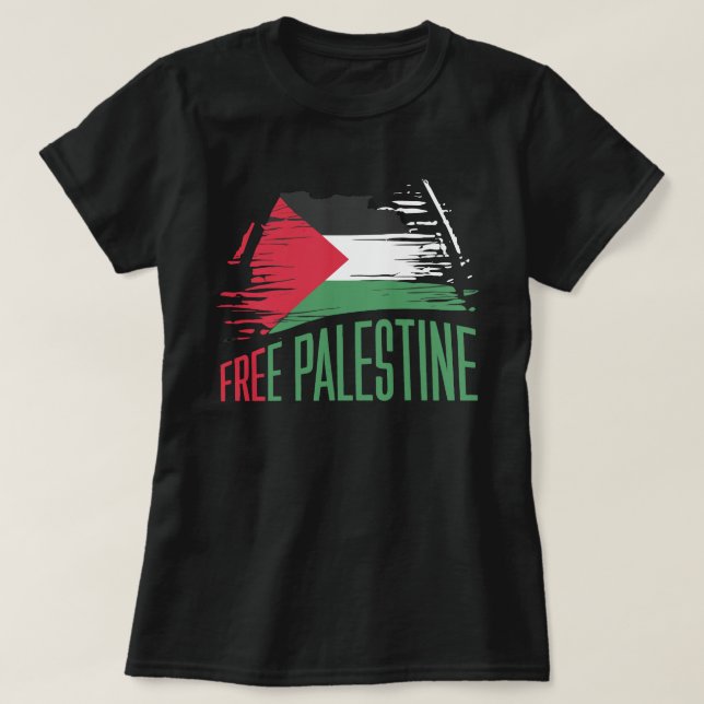 Camiseta Liberdade Palestina Paz Palestina Gaza Jerusalém (Frente do Design)