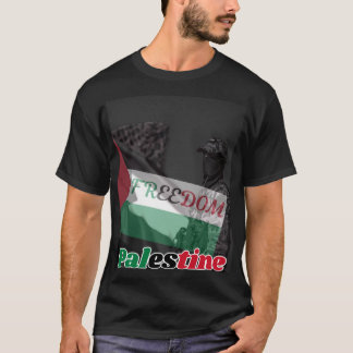 Camiseta Liberdade para a Palestina - Resi da Camuflagem de