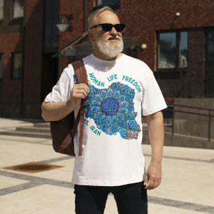 Camiseta Liberdade para a vida das mulheres   Minakari Verd