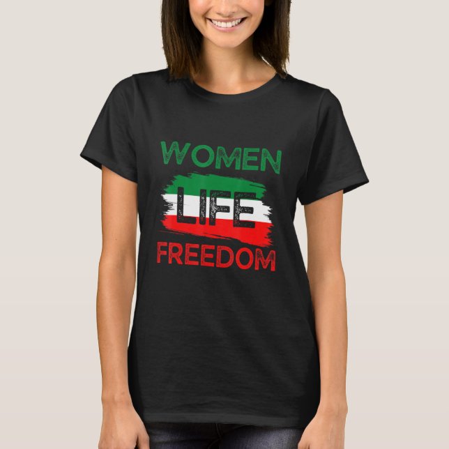 Camiseta Liberdade para as mulheres iranianas e apoio à lib (Frente)