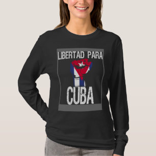 Camiseta Liberdade Para Cuba SOS Movimento Cubano Pró-Liber