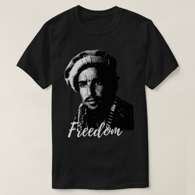 Camiseta Liberdade para o Afeganistão Massoud Afghan De (Frente do Design)