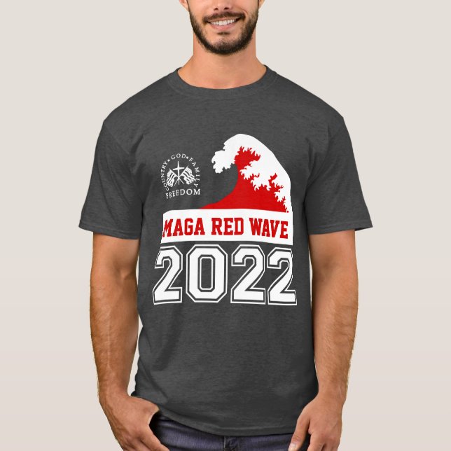 Camiseta Liberdade para o País da Família 2022 MAGA Onda Ve (Frente)