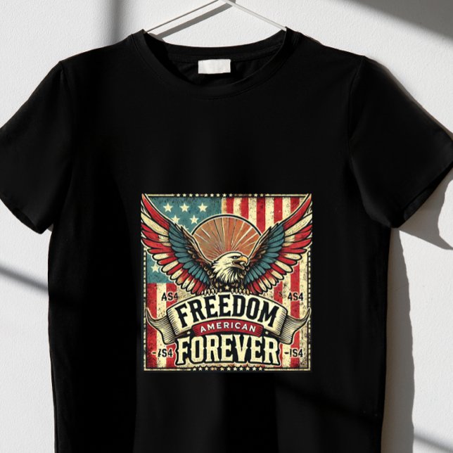 Camiseta Liberdade para sempre. (Criador carregado)