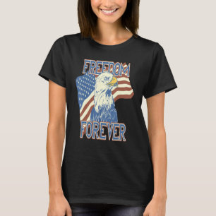 Camiseta Liberdade para sempre a águia americana Flag Patri