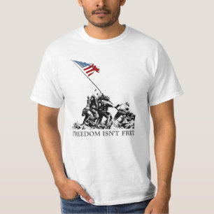 Camiseta Liberdade patriótica WWII da bandeira americana d