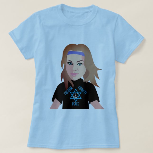 Camiseta Liberdade, paz (Frente do Design)