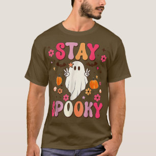 Camiseta Liberdade Permanece Spooky Bonita Halloween Ghost 