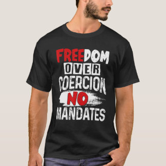 Camiseta Liberdade Sobre Cooperação Não Mandata Sem Vacina 
