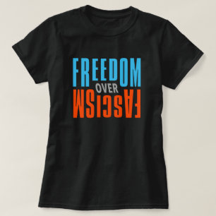 Camiseta Liberdade Sobre Fascismo - Escuro