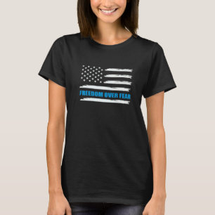 Camiseta Liberdade sobre o medo do soldado veterano da band