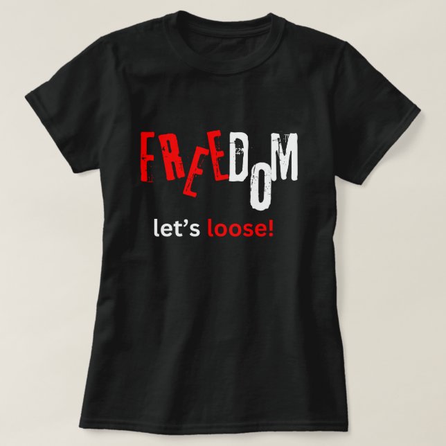 Camiseta Liberdade. Vamos solto! (Frente do Design)