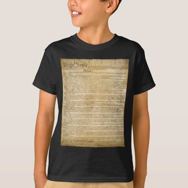 Camiseta Liberdades constitucionais dos E.U. - saiba seus (Frente)