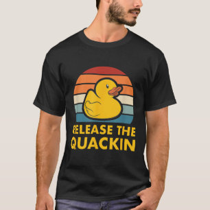 Camiseta Libere A Acc Duck Ducking Da Borracha De Quackin
