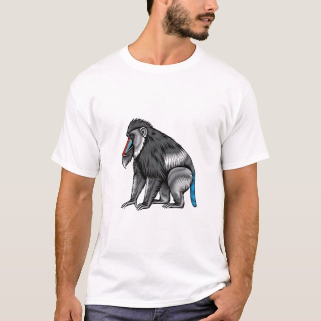 Camiseta Libere a força interna: Mandrill poderoso (Frente)