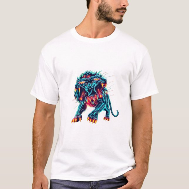 Camiseta Libere Raio: Leão Cibernético (Frente)