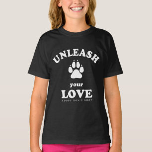 Camiseta Libere seu amor   Cota de Adoção de Cães