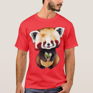 Camiseta Libere seu amor pelos Pandas Vermelhas do Kawai 1