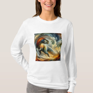 Camiseta 🦕 Libere Seu Artista Interior Com Dinossauro