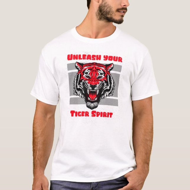 Camiseta Libere Seu Espírito De Tigre (Frente)