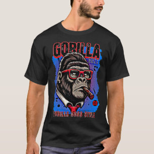 Camiseta Libere seu interior alfa com o Design Gorilla Boss