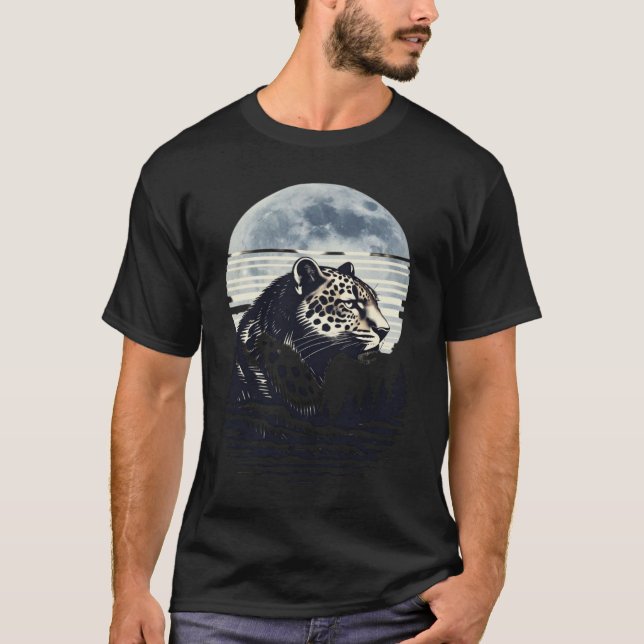 Camiseta Libere seu lado selvagem com esta Design de Leopar (Frente)