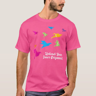 Camiseta Libere Seu Origamista Interior Colorido Origami Fl