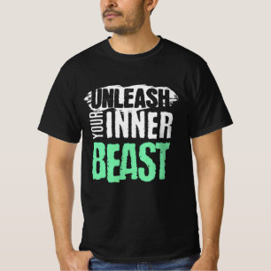 Camiseta Libere Sua Besta Interna - Design Intenso De Gym