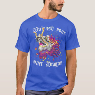 Camiseta Libere Sua Motivação Do Dragão Chinês Interior