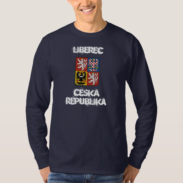 Camiseta Liberec, República Checa com casaco de armas (Frente)