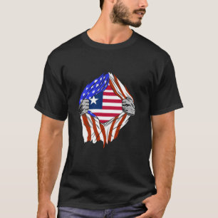 Camiseta Libéria América Chest Liberian Roots Liberiano é a