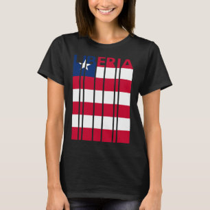 Camiseta Libéria Bandeira Liberiana Vintage Férias