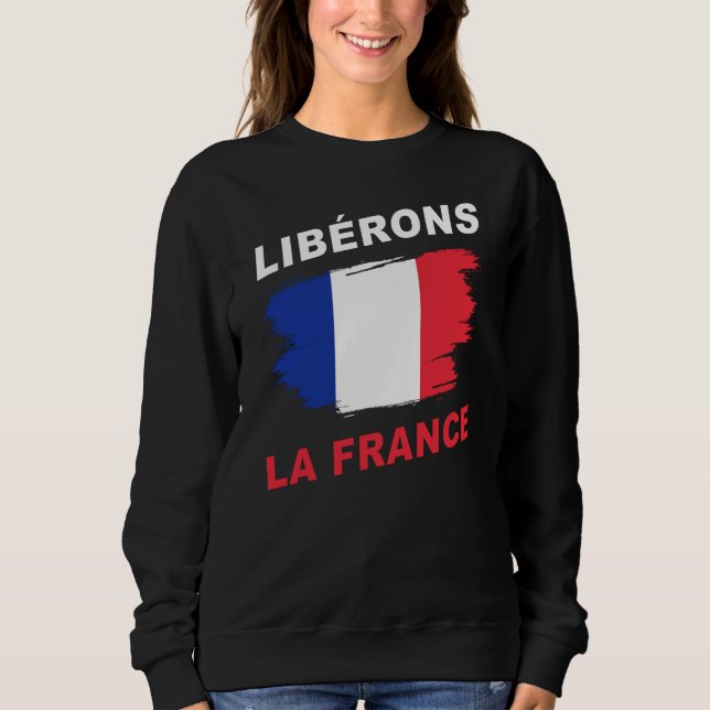 Camiseta Libérons la França Patriótica Liberdade e Apoio  (Frente)