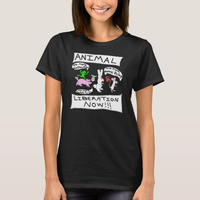 Camiseta Libertação animal AGORA!! (Frente)