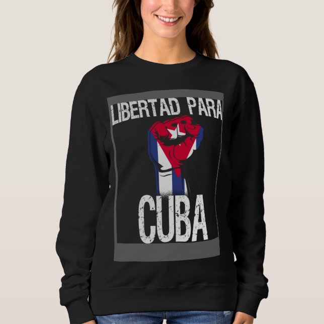 Camiseta Libertad Para Cuba SOS Cuban Pro Freedom Movement (Frente)
