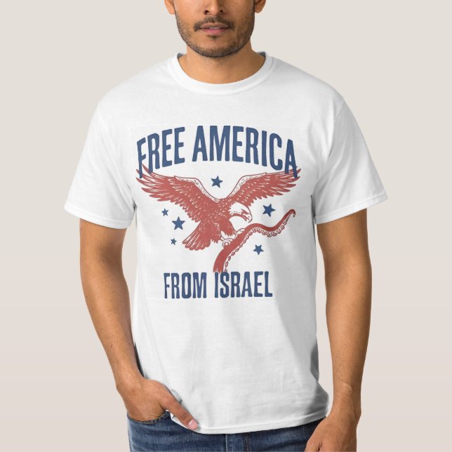 Camiseta Libertar a América de Israel (Frente)