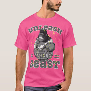 Camiseta Libertar a Fera Músculo Gorila Levantamento de Pes