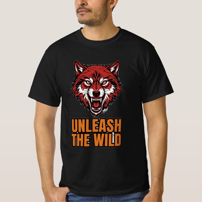 Camiseta Libertar o Lobo Feroz Selvagem (Frente)